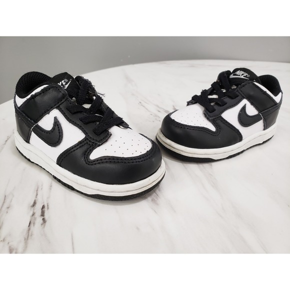 Infant Baby - Size 5.5‎ - Nike Dunk Low Retro White Black Panda Sneaker - Picture 1 of 6